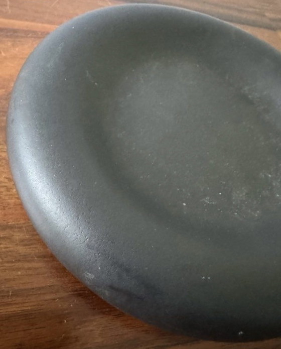 Image 1 of Vide poche céramique noir Memphis années 80