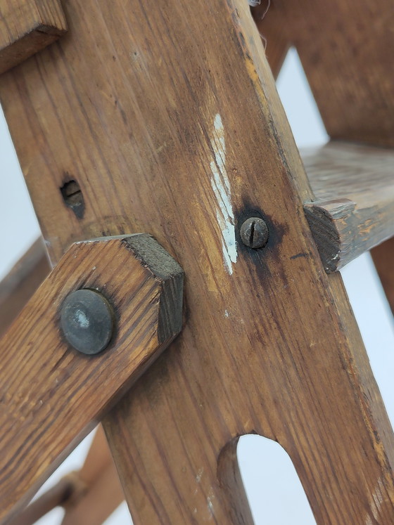 Image 1 of Antique wooden library ladder