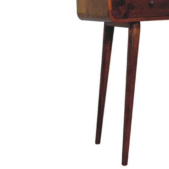 Image 1 of Konsolentisch mit 2 Schubladen aus massivem Mangoholz in Kastanienoptik