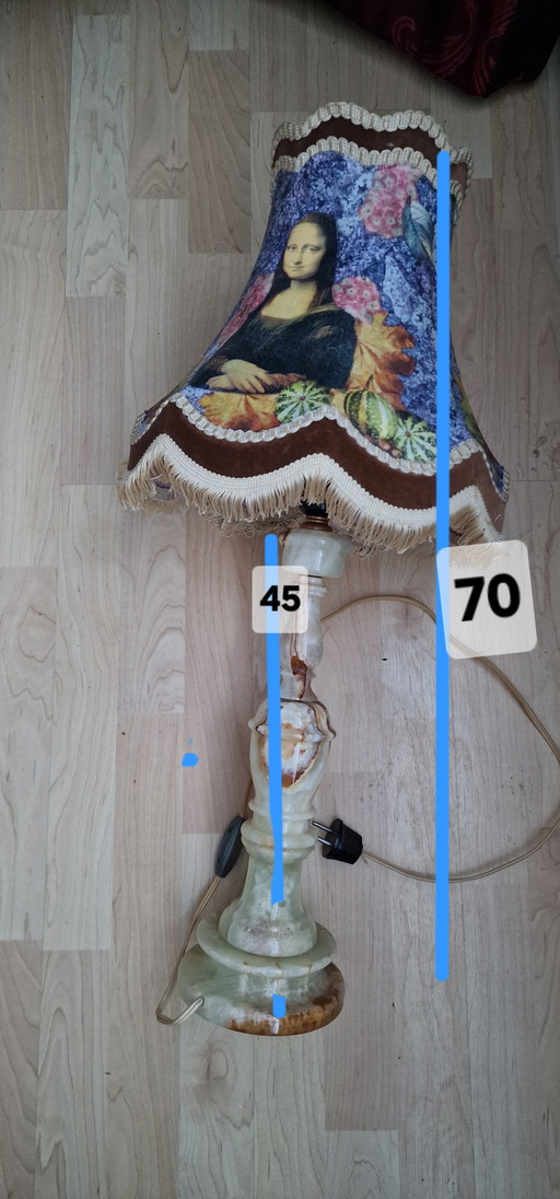 Vintage marmeren tafellamp