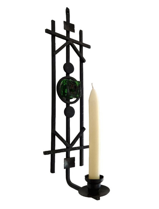 Applique Dantoft con vetro verde