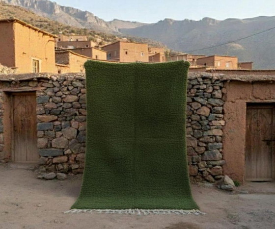 Image 1 of GREEN MOROCCAN RUG 250CMX150CM