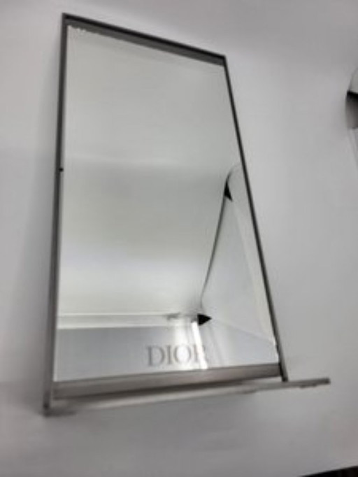 Christian Dior metal mirror Gis Argenté France