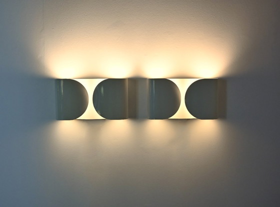 Image 1 of White Foglio Sconces by Tobia & Afra Scarpa for Flos, 1960s, Set of 2