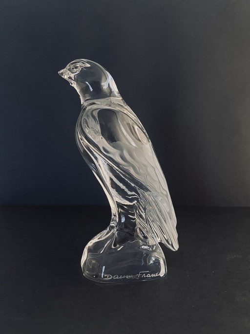 Daum France crystal animal Sculpture bird / falcon