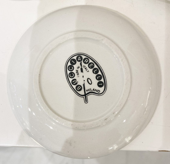 Image 1 of 8 Bucciarelli Milano Porcelain Coasters, Fornasetti Design, Italy, 1960