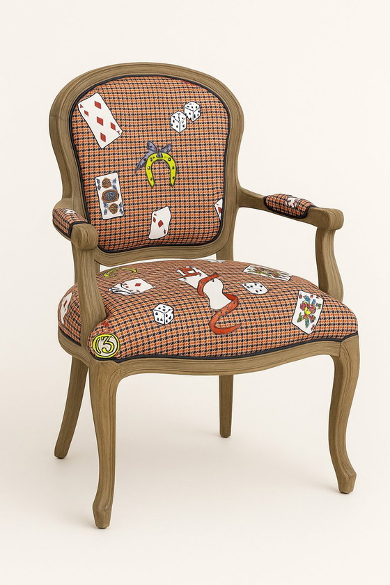 Image 1 of Vintage Louis XV Armchair - Collaboration between Vincent Darré and Éric Bompard - Rare