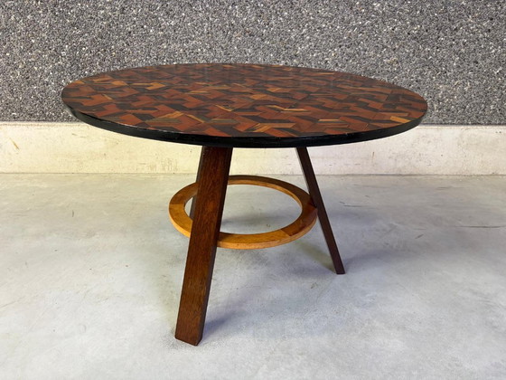 French Art Deco Marquetry Center Table, 1930s – Coffee tables, Glass, Wood (photo 8 of 10)