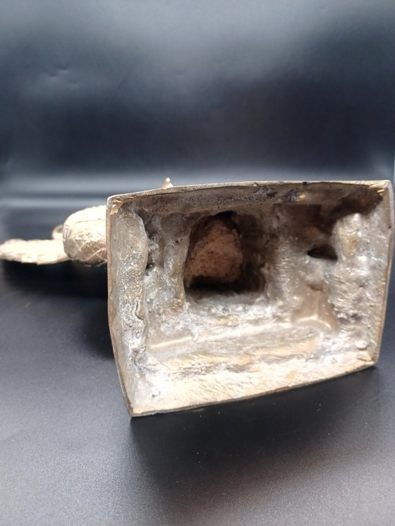 Image 1 of Grande Sculpture Divinité Oiseau GARUDA Asiatique en bronze doré 