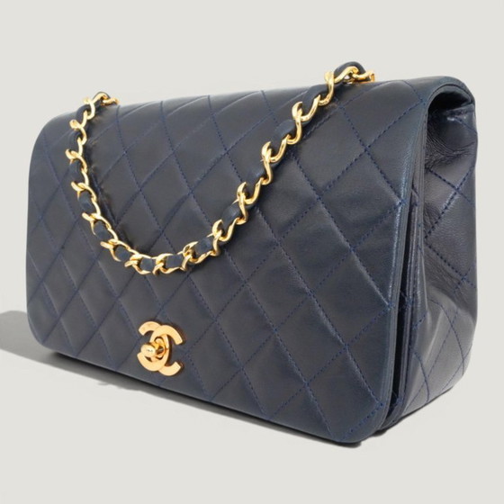Image 1 of CHANEL FULL FLAP | NAVY BLUE