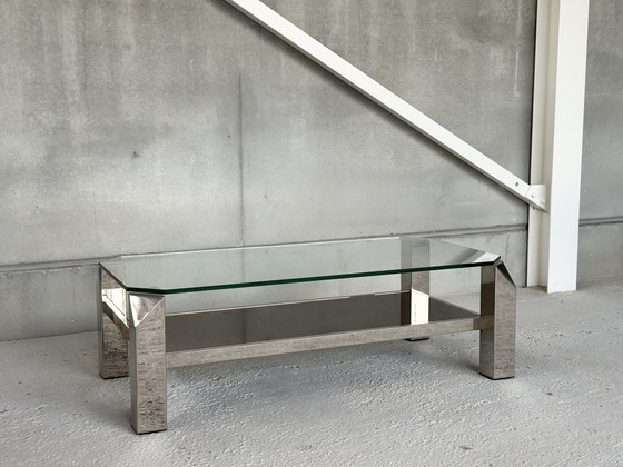 Vintage Coffeetable by Belgochrom – Tavolini da caffè, Chrome, Glass (photo 5 of 8)