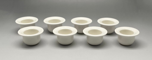 Coquetiers « Arctica » Arabia Finland – Lot de 8 – Design scandinave