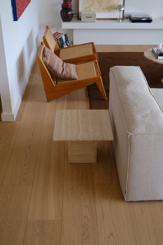 Set of 3 travertine nesting tables | Vintage | Italy 1980s – Coffee tables, Marble (photo 10 of 12)