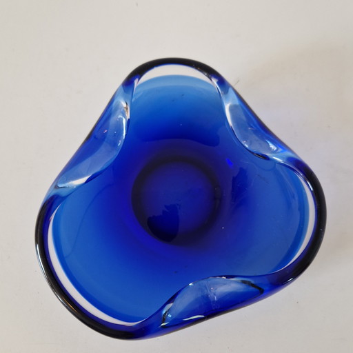 Murano Vintage bol bleu cobalt bol MCM cendrier