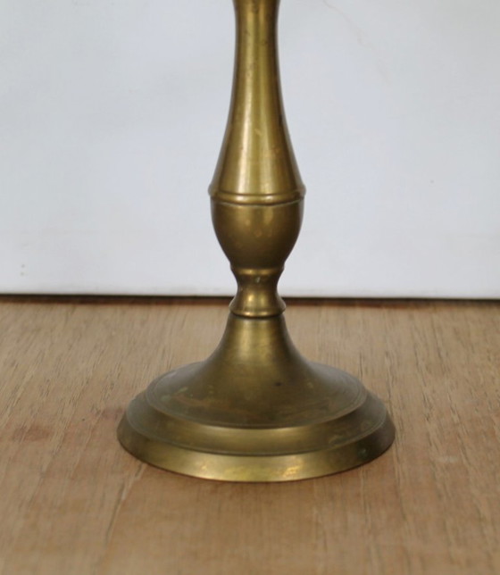 Image 1 of Candeliere a 5 bracci, in ottone, stile barocco provenzale vintage anni Cinquanta
