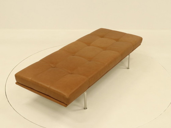 Image 1 of Sofá cama Arne Vodder AV57 de cuero coñac para Nielaus