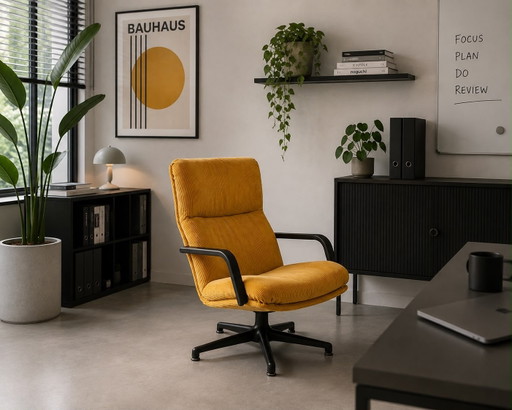 Vintage Artifort F154 draaifauteuil Geoffrey D. Harcourt – Polyester, Textile (photo 2 of 10)