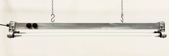 Image 1 of Industrial Polished  Hanging Tube Light, 1970s