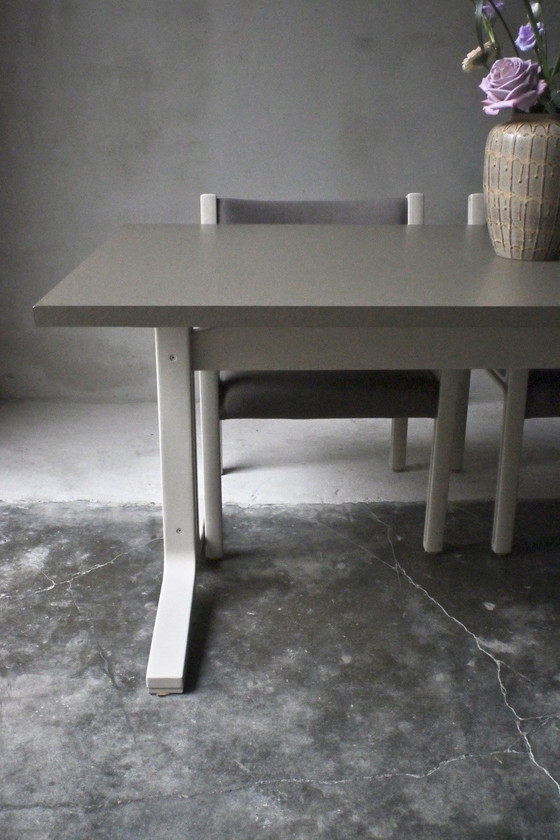 Image 1 of Pastoe dining table set with 4 chairs Pierre Mennen