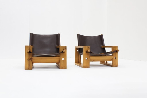 Vintage Ate van Apeldoorn armchairs Houtwerk Hattem 1960s