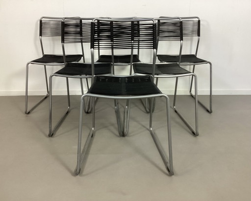 6 sedie vintage Ikea Melker Scoobidoe Spaghetti Lisa Norinder anni Novanta 