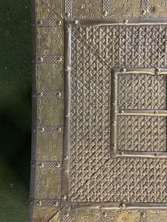 Antiek Messing Kist – Opbergkast, Wood, Brass (photo 4 of 6)