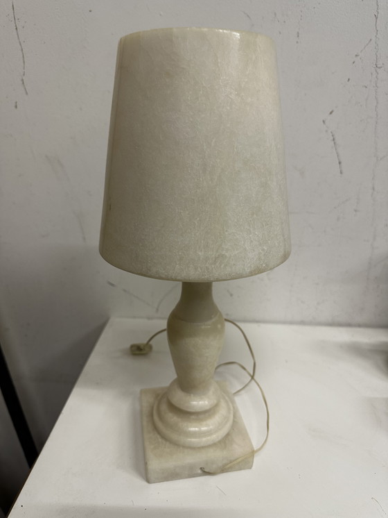 Image 1 of Vintage 70's Alabaster Lamp H 39 Cm