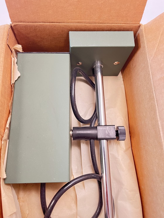 Image 1 of Philips NPS 69 plafondlamp 1970 nog in doos donker groen