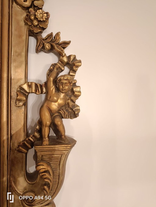 Antique Gold Mirror with Ornaments