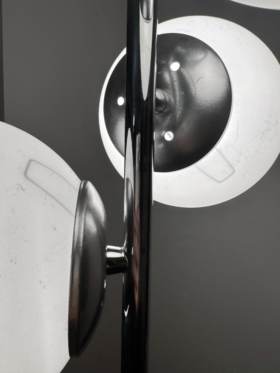 Image 1 of Lampada a sospensione allungata a 3 sfere degli anni '70.