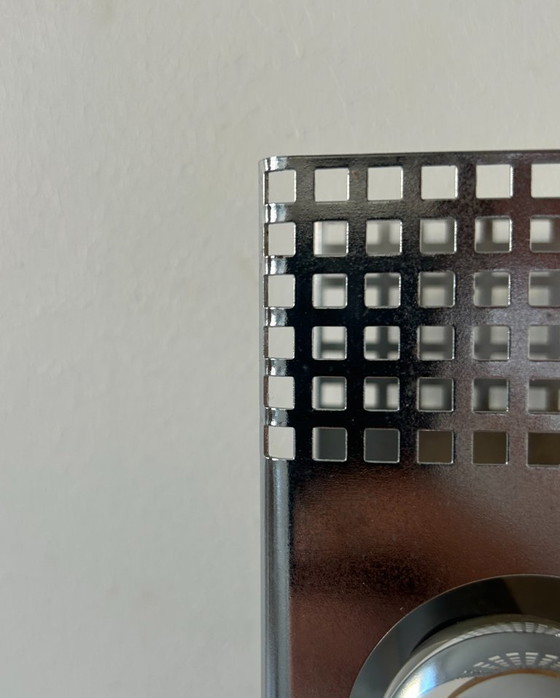 Image 1 of Paar vintage wandlampen, verchroomd metaal, Frankrijk 1970.