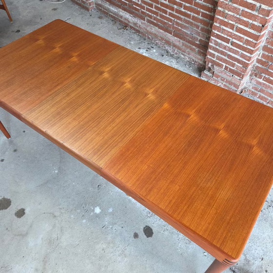 H.W. Klein, Bramin extendable dining table + 6 chairs teak 60's, Dining set, Wood, Brown (photo 13 of 22)