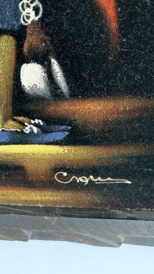 Vintage Black Velvet painting