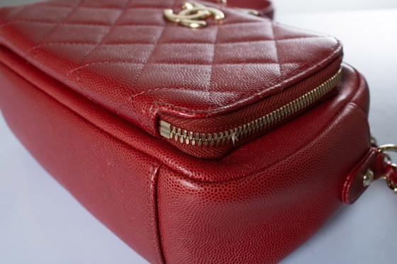 Image 1 of Chanel, Red leather business affinity camera case