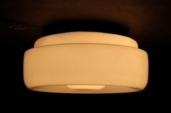 Image 1 of Set di tre plafoniere da soffitto nere di metà secolo, anni '70