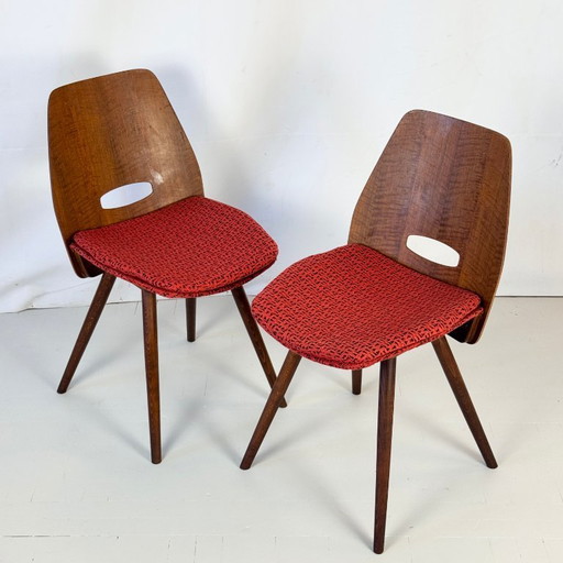 Set of 4 Retro Tatra Nábytok Dining Chairs, 1960s — Czechoslovakian Mid-Century Design