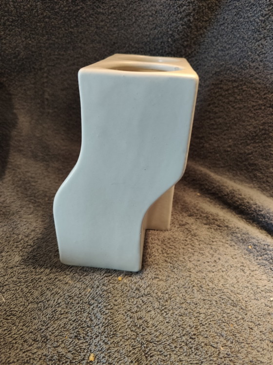 Image 1 of Vase blanc artistique « Le Pic » d'Enzo Bioli, Il Picchio