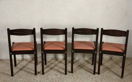 Set di 4 sedie da pranzo di design italiano 1980 – Legno, Retro (photo 8 of 10)