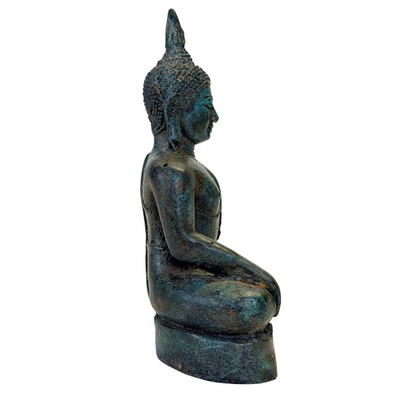 Antique Thai Buddha in Sukhothai Style – Ayutthaya, 17th–18th Century – Sculpture, Bronze (photo 3 of 11)