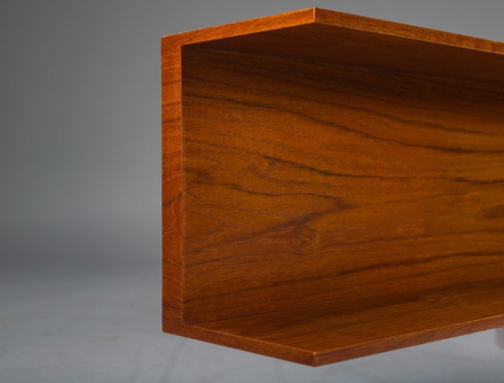 Image 1 of Mid-Century Modernes Wandregal aus Teakholz von Walter Wirtz für Wilhelm Renz, Deutschland, 1960er Jahre