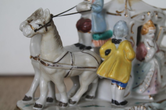 Image 1 of Nice, vintage porcelain carriage figurine, Offtriart, 1950s