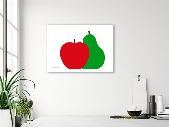 Image 1 of La Pera La Mela - Enzo Mari - Serie della Natura 1963 - Poster 70 x 50 cm