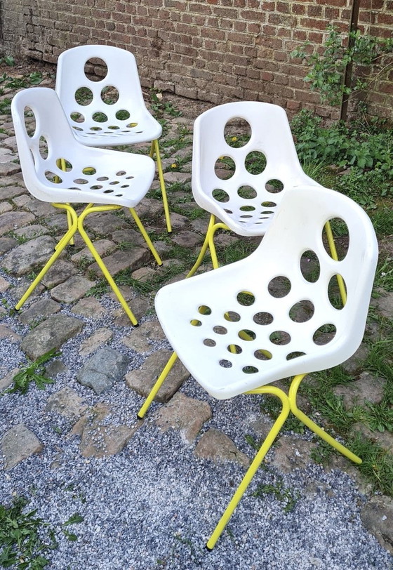 Image 1 of 4 Stapelstoelen voor buiten Ontwerp M. Paris voor Sicopal 1972