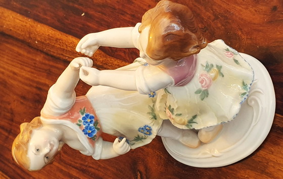 Image 1 of Porcelain figure of a dancing girl Karl Ens Volkstedt