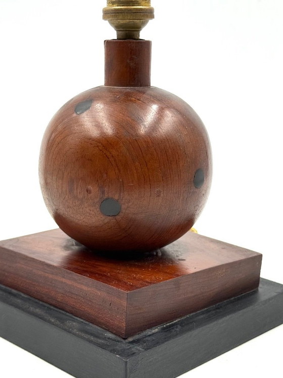 Image 1 of Lampe de table Art Déco en bois, France, vers 1930