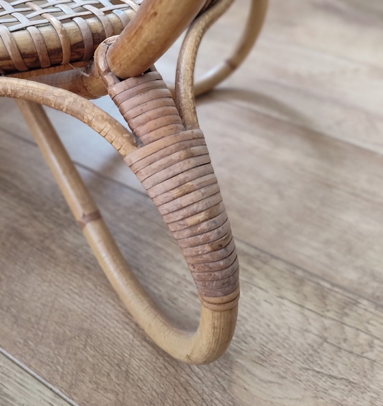 Image 1 of Rattan Table Table Rohe Noordwolde clouded glass