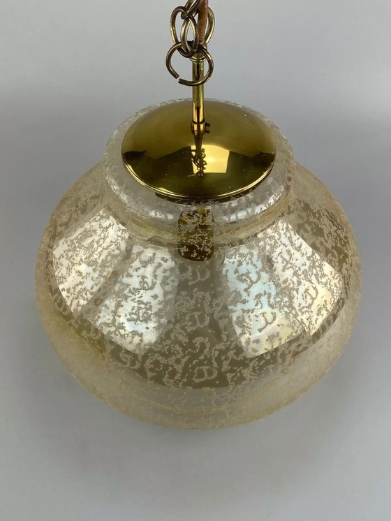 Image 1 of Lampada da soffitto anni '60 e '70, metallo, vetro, design spaziale anni '60