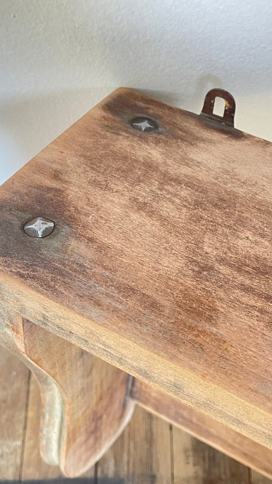 Mensola vintage con 5 ganci, in legno grezzo – Scaffali a muro, Metal (photo 33 of 33)