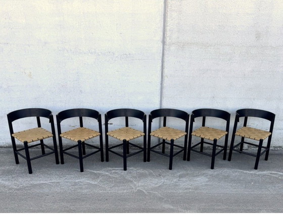 Image 1 of Set da pranzo Fritz Hansen in papercord di Mogens Lassen