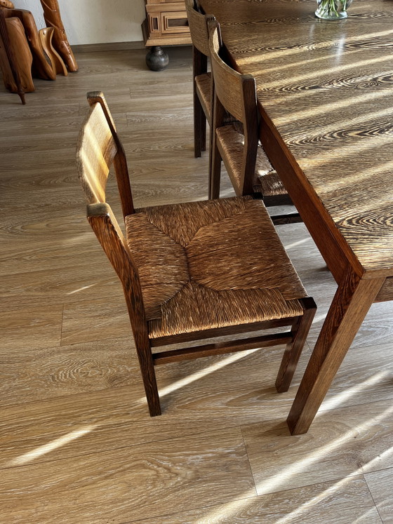 Image 1 of Vintage dining table including 6 chairs
